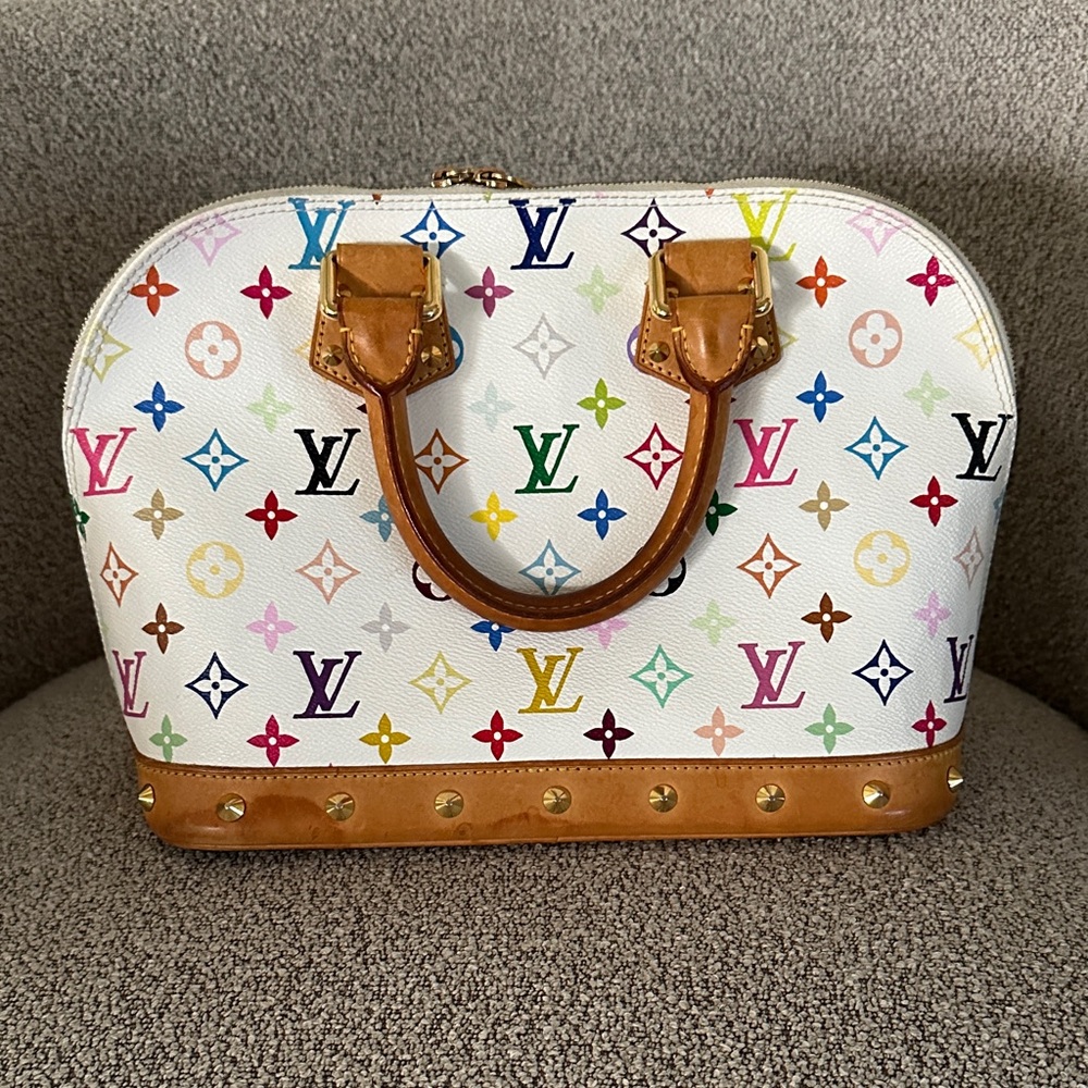 Louis Vuitton White Multicolor Satchel